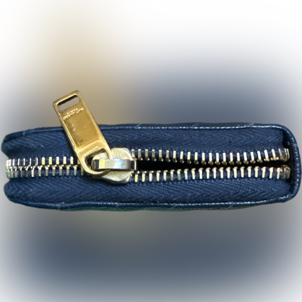Saint Laurent Navy Blue Wallet with Gold YSL 🔥 - Picture 3 of 10